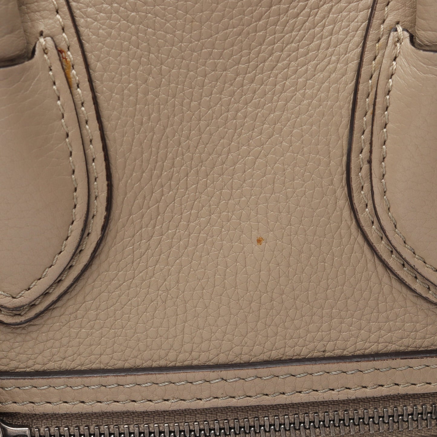 ラゲージ マイクロショッパー ハンドバッグ トートバッグ レザー ベージュ セリーヌ バッグ CELINE