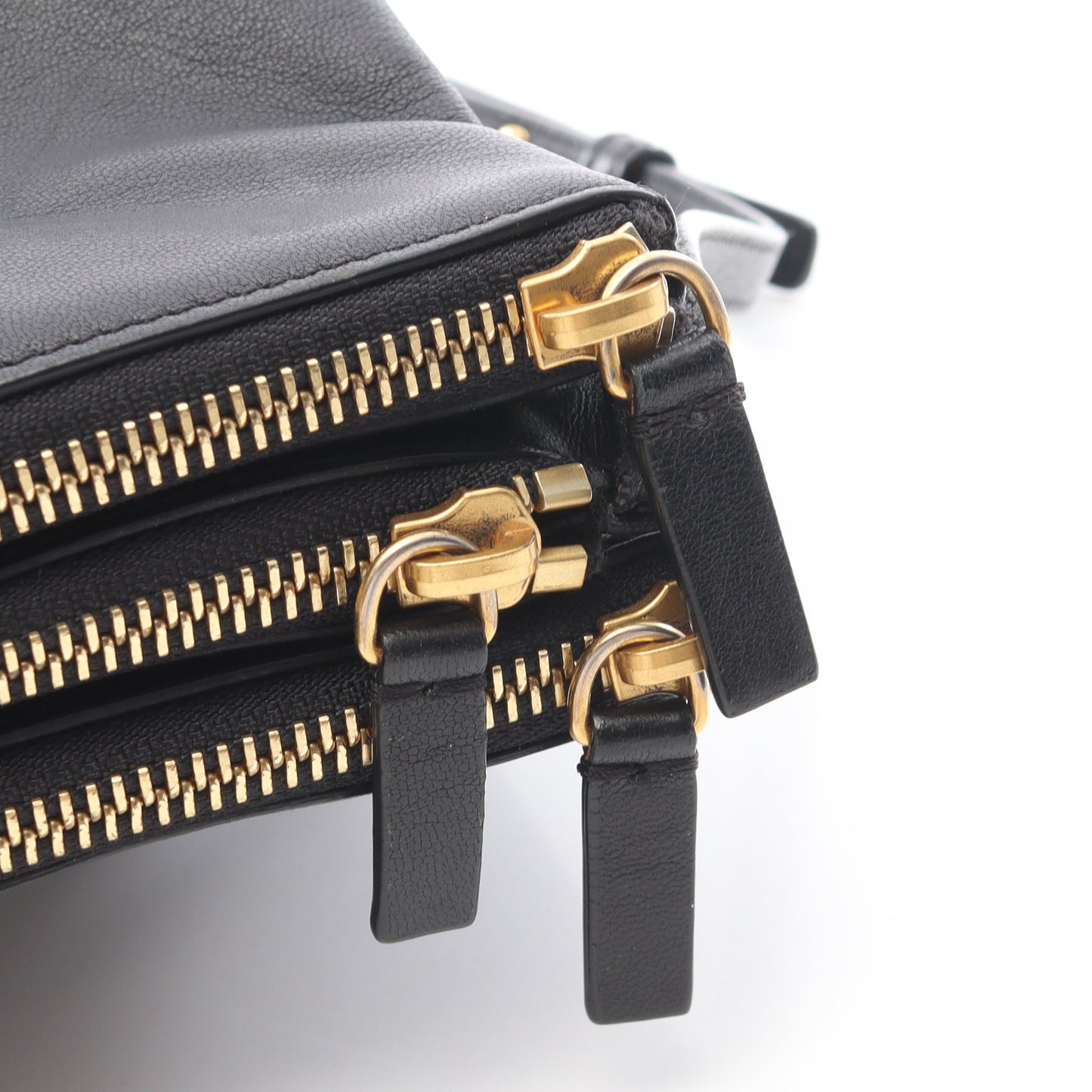 TRIO LARGE トリオ ラージ ショルダーバッグ レザー ブラック セリーヌ バッグ CELINE