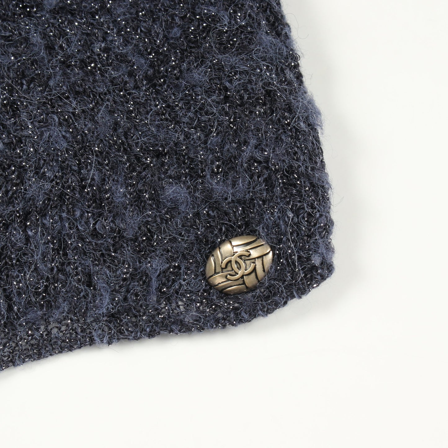 タートルネック ラメ ニット アルパカ ナイロン レーヨン リネン ベージュ グレー ネイビー シャネル トップス CHANEL