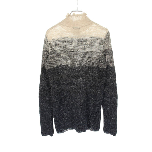 タートルネック ラメ ニット アルパカ ナイロン レーヨン リネン ベージュ グレー ネイビー シャネル