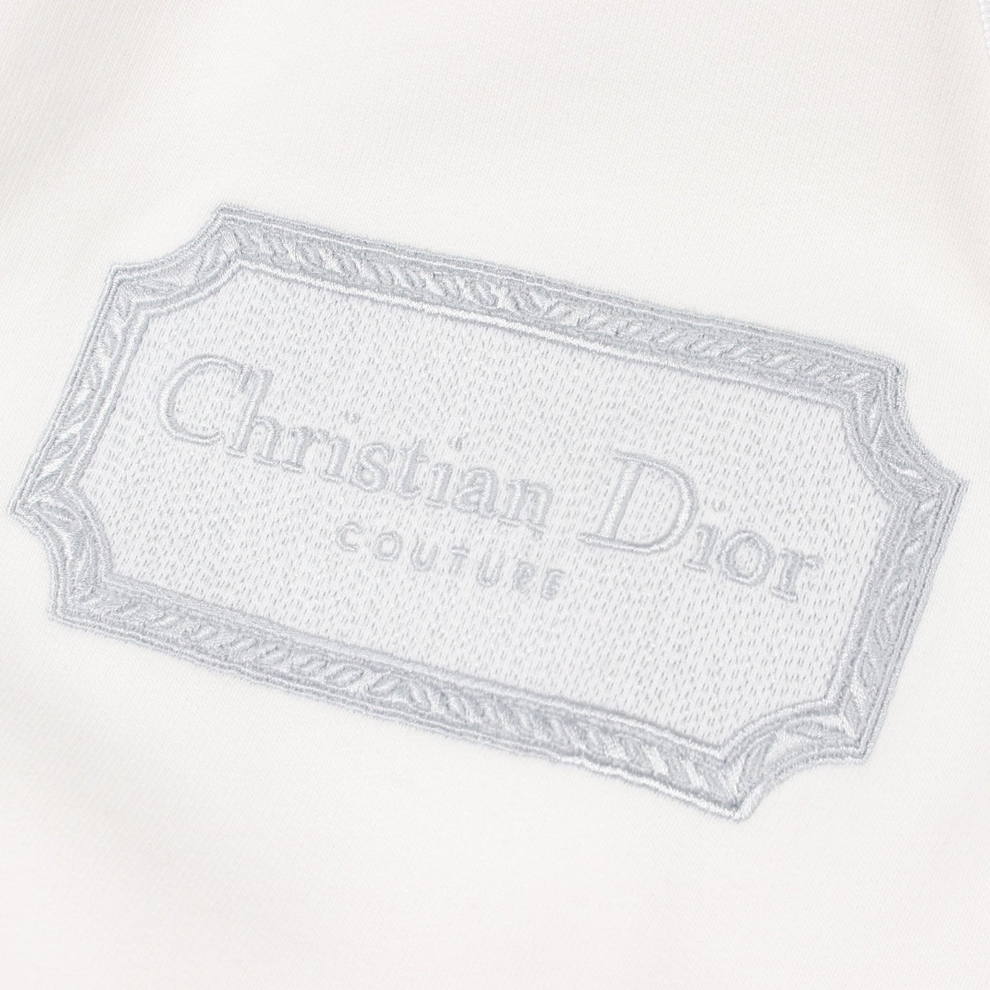 ロゴ刺繍 プルオーバーパーカー コットン オフホワイト クリスチャンディオール トップス Christian Dior