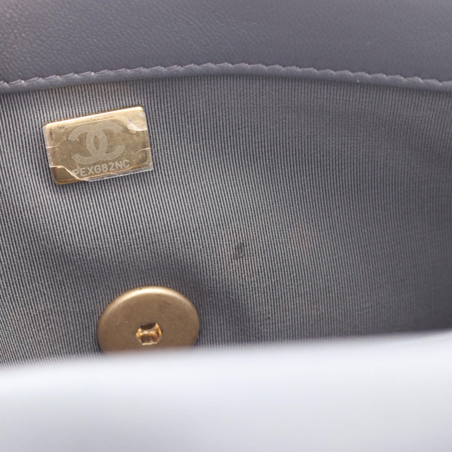 19 ディズヌフ マトラッセ コンビ金具 2WAY チェーンショルダーバッグ ラムスキン グレー シャネル バッグ CHANEL