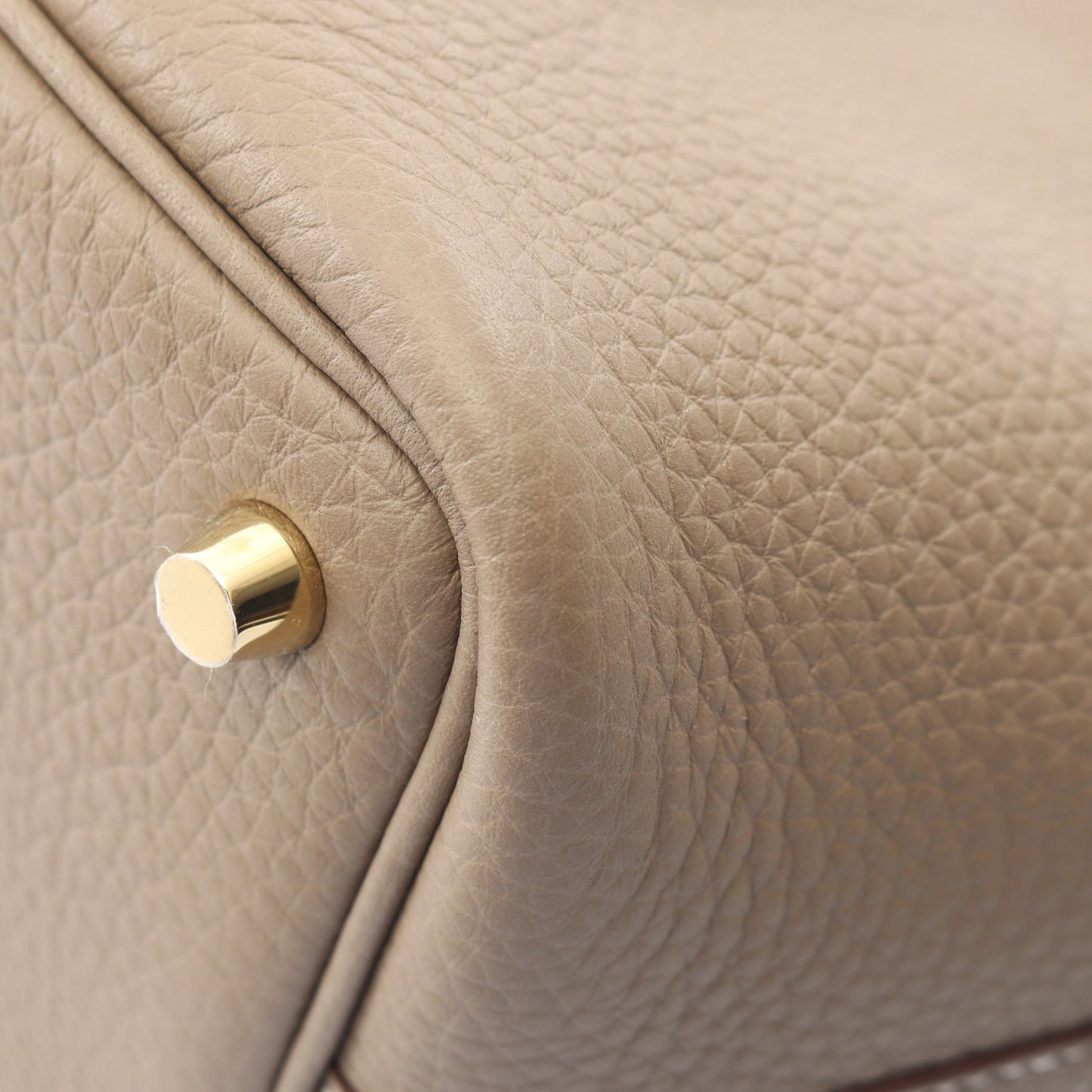 ピコタンロックPM エトゥープ ハンドバッグ トリヨンクレマンス グレーベージュ ゴールド金具 K刻印 エルメス バッグ HERMES