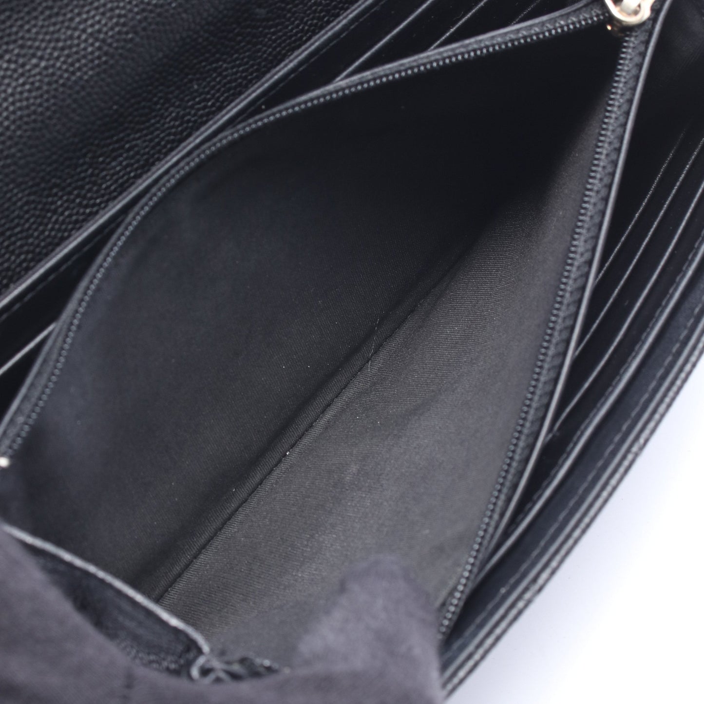 ボーイシャネル 二つ折り長財布 キャビアスキン ブラック ゴールド金具 シャネル 財布・小物 CHANEL