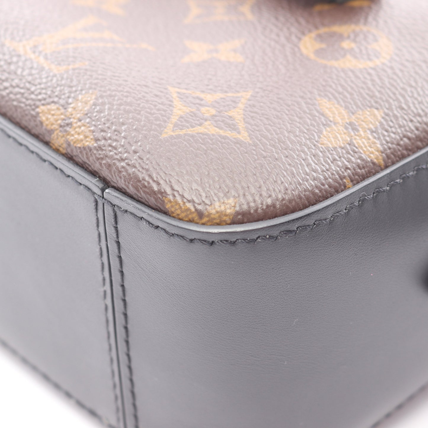 サントンジュ モノグラム ノワール 2WAY ショルダーバッグ PVC レザー ブラウン ブラック ルイヴィトン バッグ LOUIS VUITTON