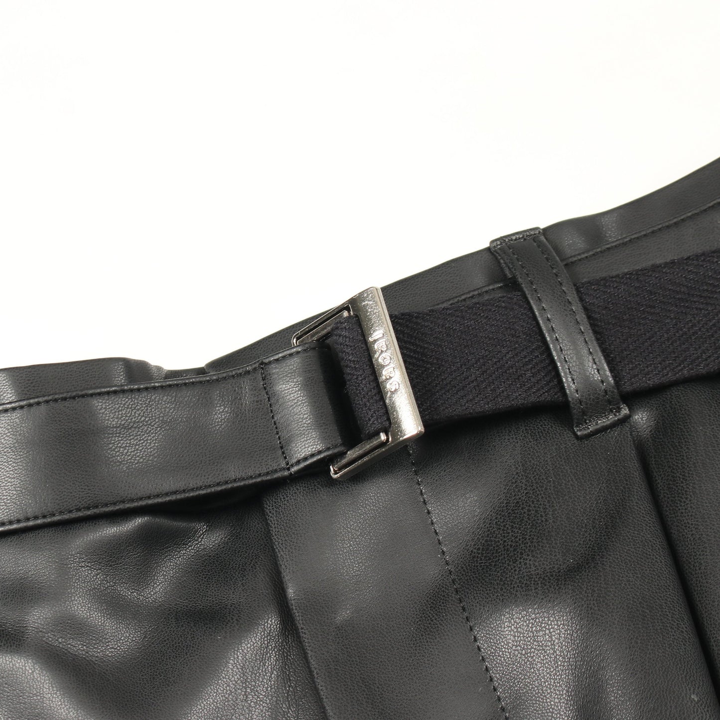 Faux Leather Pants パンツ フェイクレザー ブラック サカイ ボトムス sacai