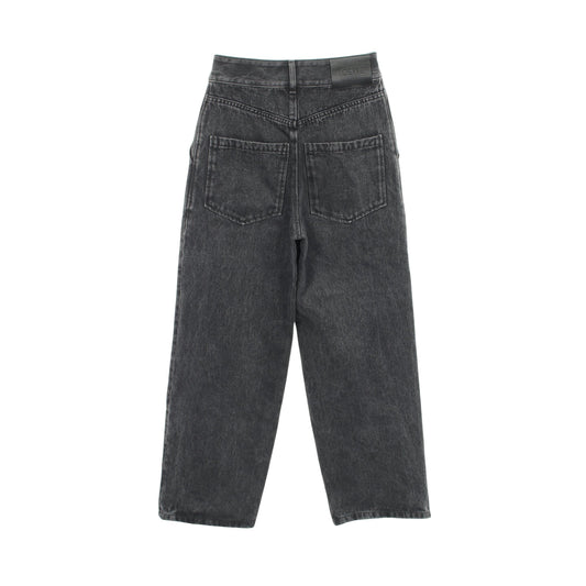 アナグラム バギー デニムパンツ コットン ダークグレー ロエベ