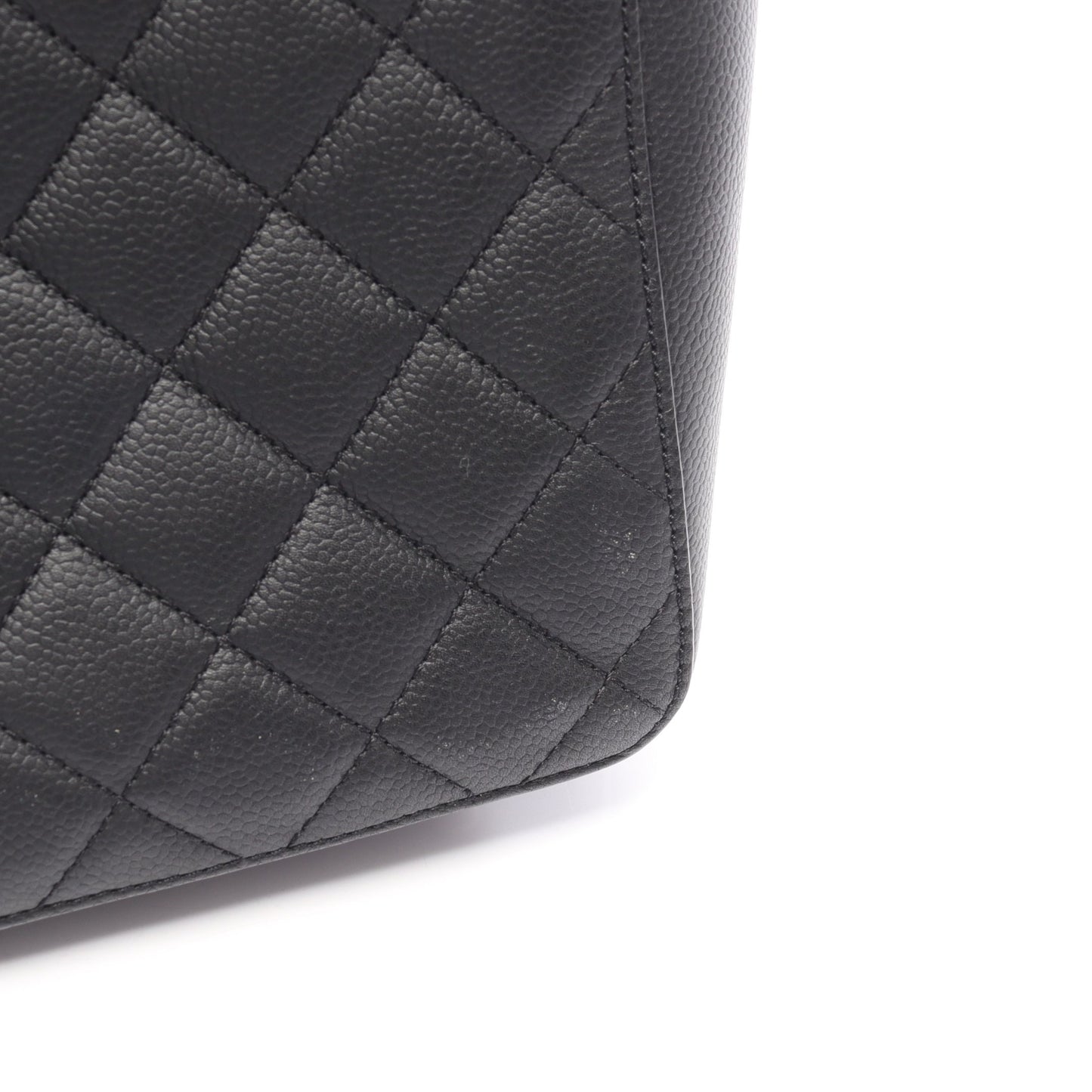 マトラッセ ハーフココ 2WAY チェーンショルダーバッグ キャビアスキン ブラック シルバー金具 シャネル バッグ CHANEL
