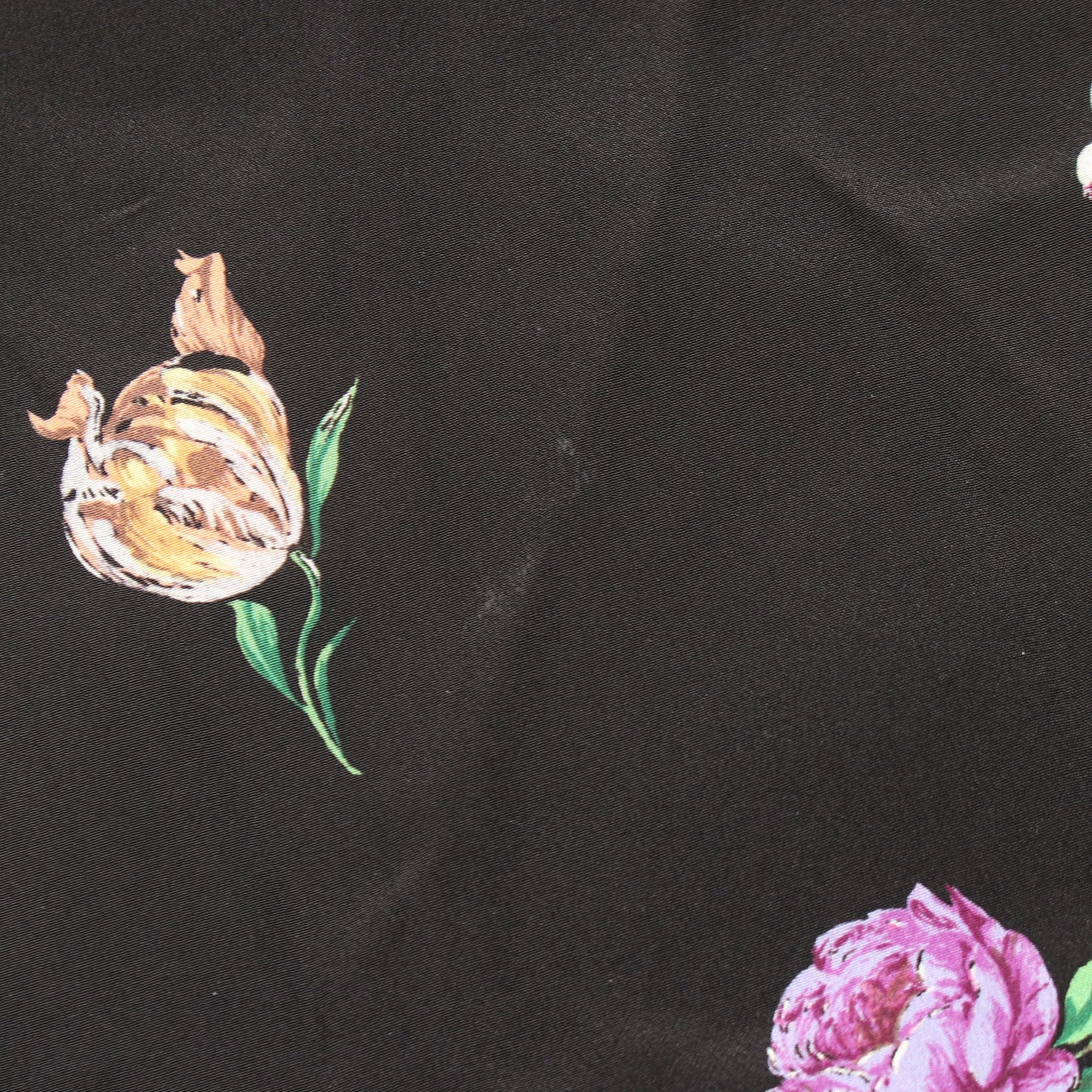 花柄 長袖 シャツ シルク ブラック マルチカラー サンローランパリ トップス SAINT LAURENT PARIS