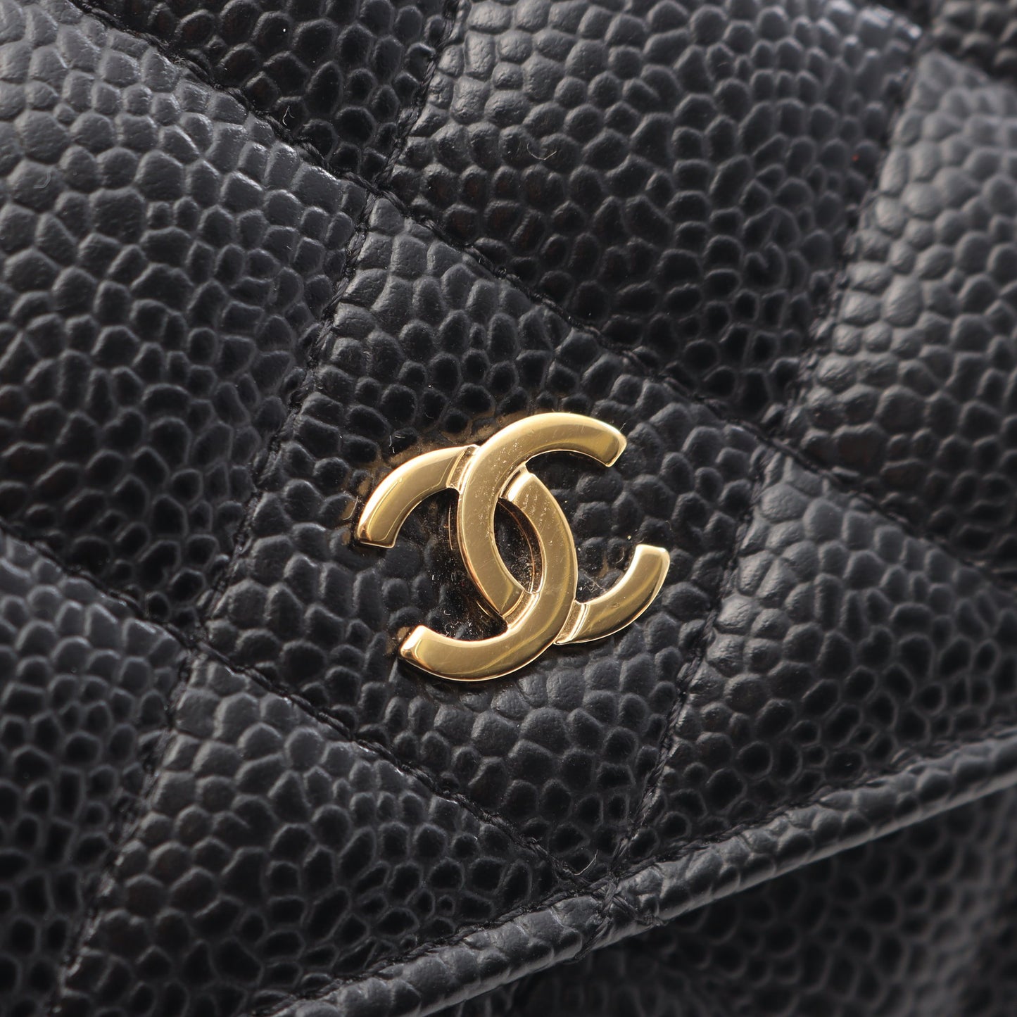 マトラッセ チェーンウォレット キャビアスキン ブラック ゴールド金具 シャネル バッグ CHANEL