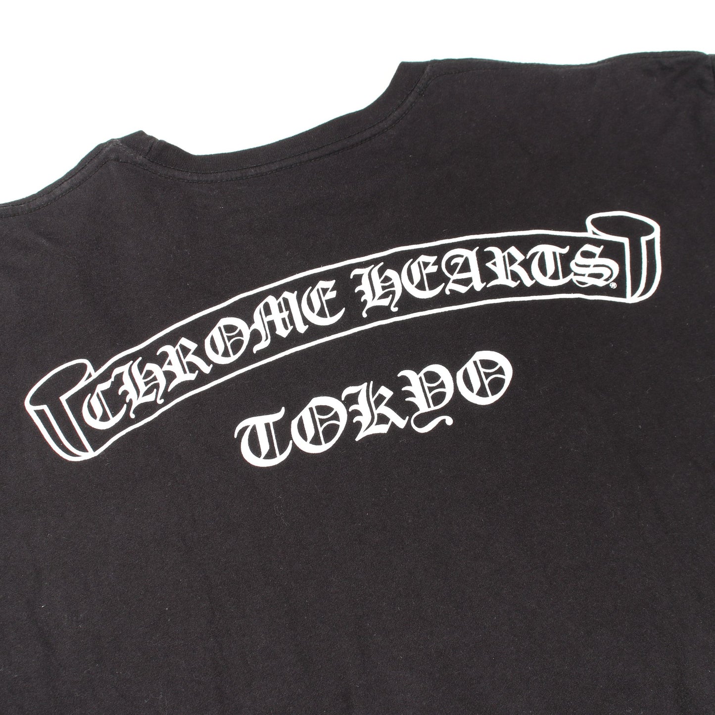 バックスクロール ロゴ 東京限定 半袖Tシャツ コットン ブラック クロムハーツ トップス Chrome Hearts