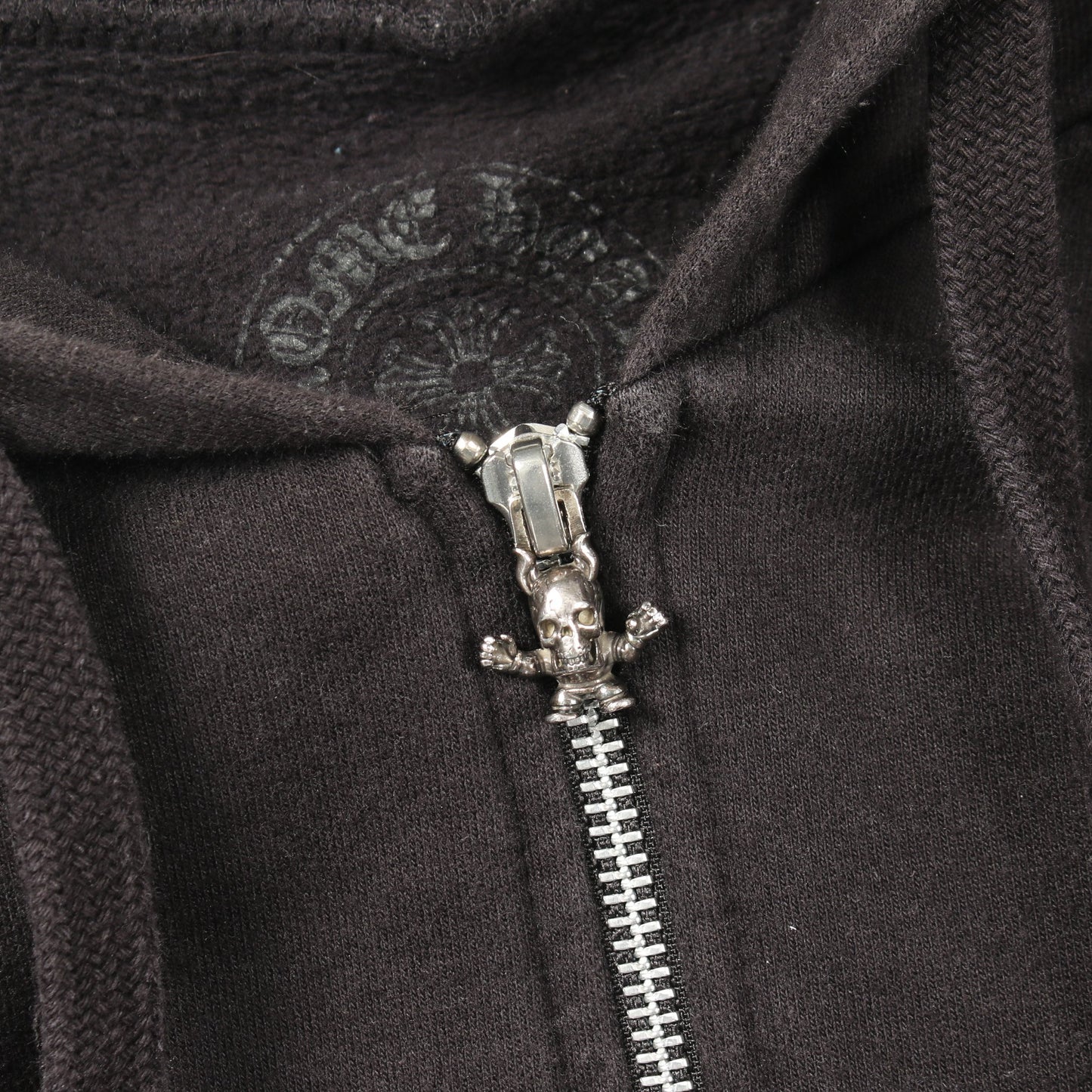 FOTI フォティ ホースシュー ロゴ ジップアップパーカー コットン ブラック クロムハーツ トップス Chrome Hearts