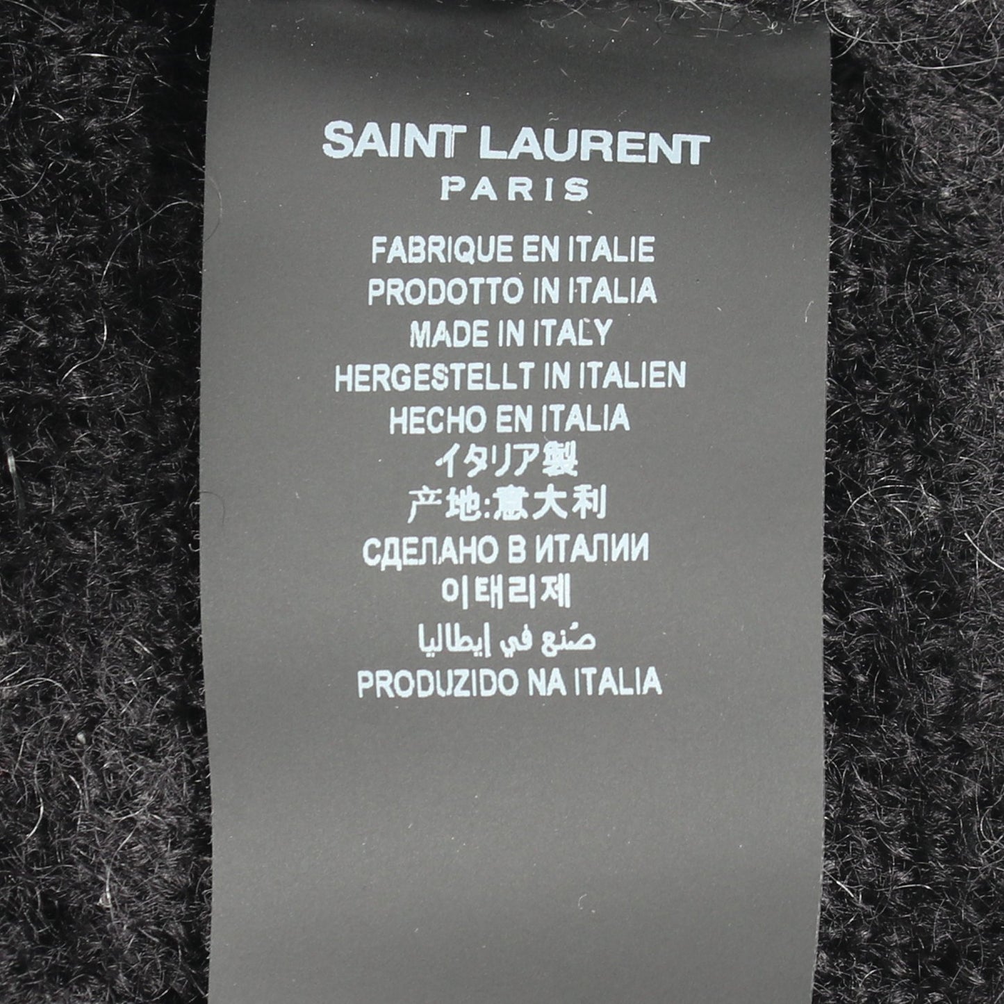 モックネック ニット モヘヤ ブラック ホワイト サンローランパリ トップス SAINT LAURENT PARIS