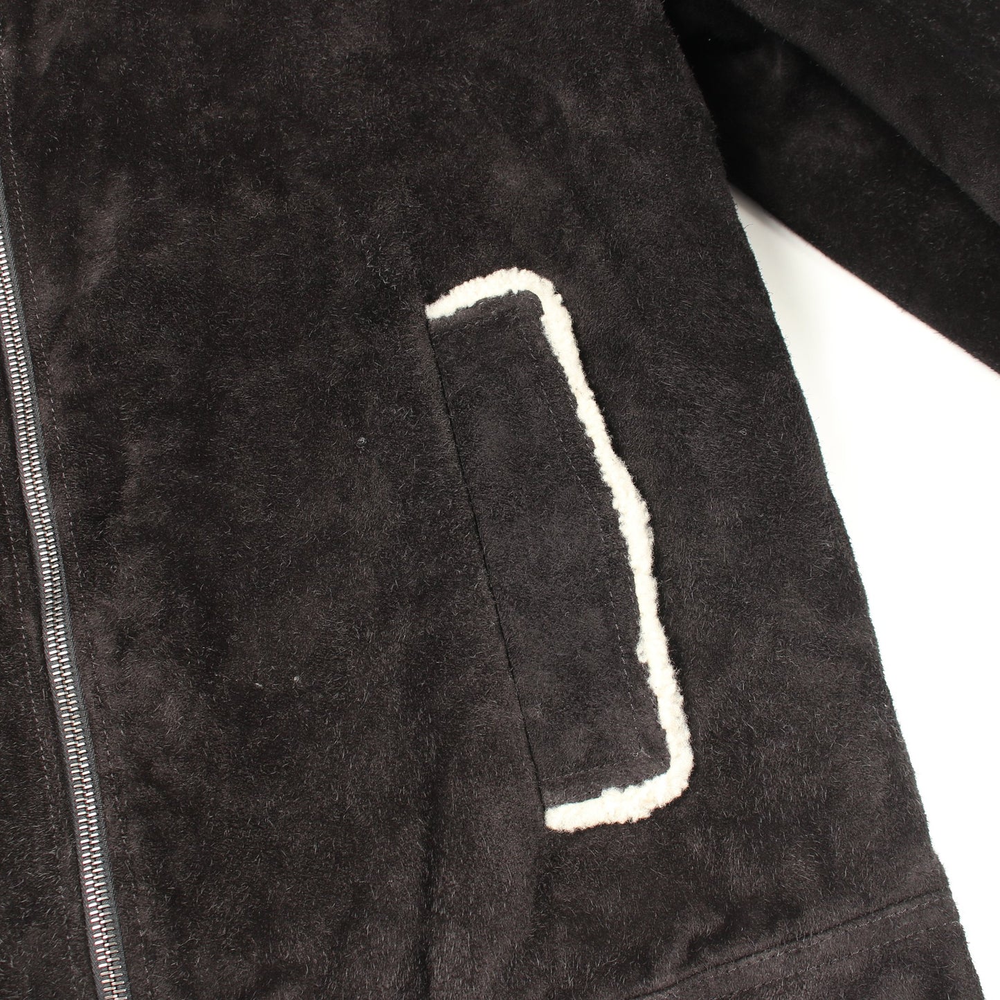 ムートン シアリング ブルゾン ボア切替 ジャケット レザー ムートン ブラック オフホワイト サンローランパリ アウター SAINT LAURENT PARIS