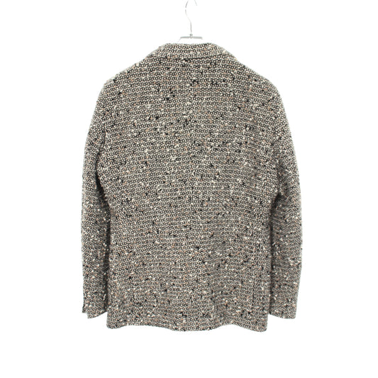 ツイード テーラードジャケット ウール ブラウン マルチカラー ジョルジオアルマーニ