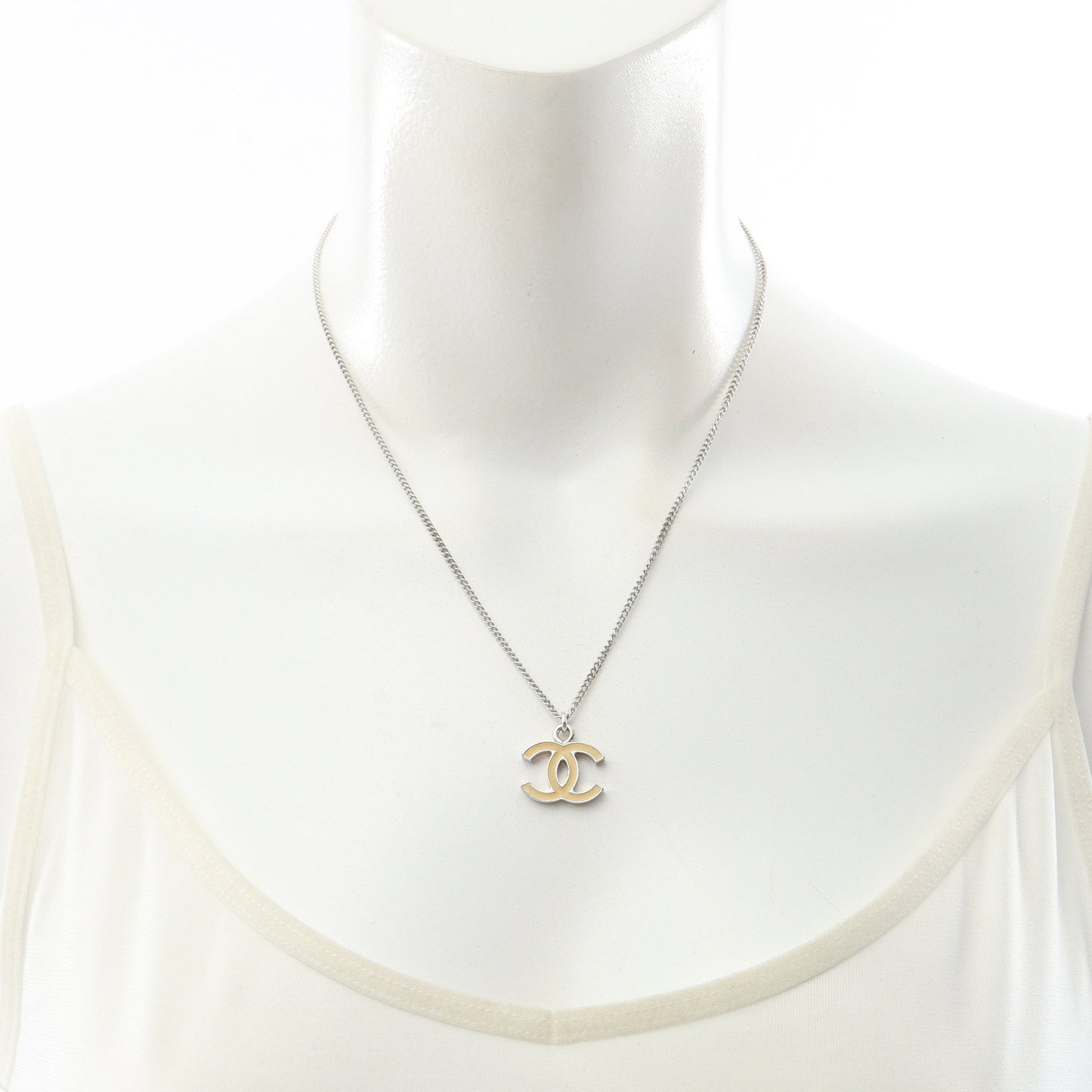 ココマーク ネックレス シルバー ベージュ 05V シャネル アクセサリー CHANEL