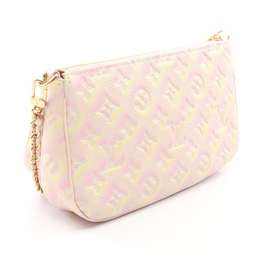 ミュルティ ポシェット アクセソワール モノグラムアンプラント サマースターダスト ショルダーバッグ レザー ピンク イエロー ルイヴィトン バッグ LOUIS VUITTON