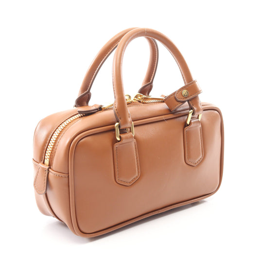 MATELASSE マテラッセ 2WAY ハンドバッグ レザー ライトブラウン ミュウミュウ バッグ miu miu