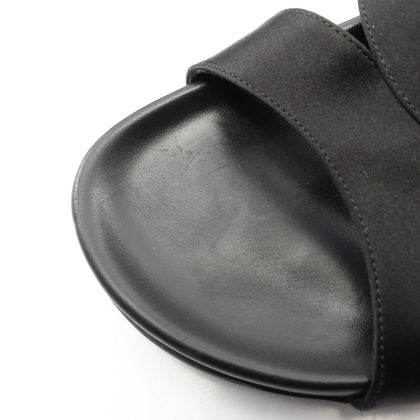 CHILANGHI ビジュー サンダル サテン ビジュー ブラック マノロブラニク シューズ MANOLO BLAHNIK