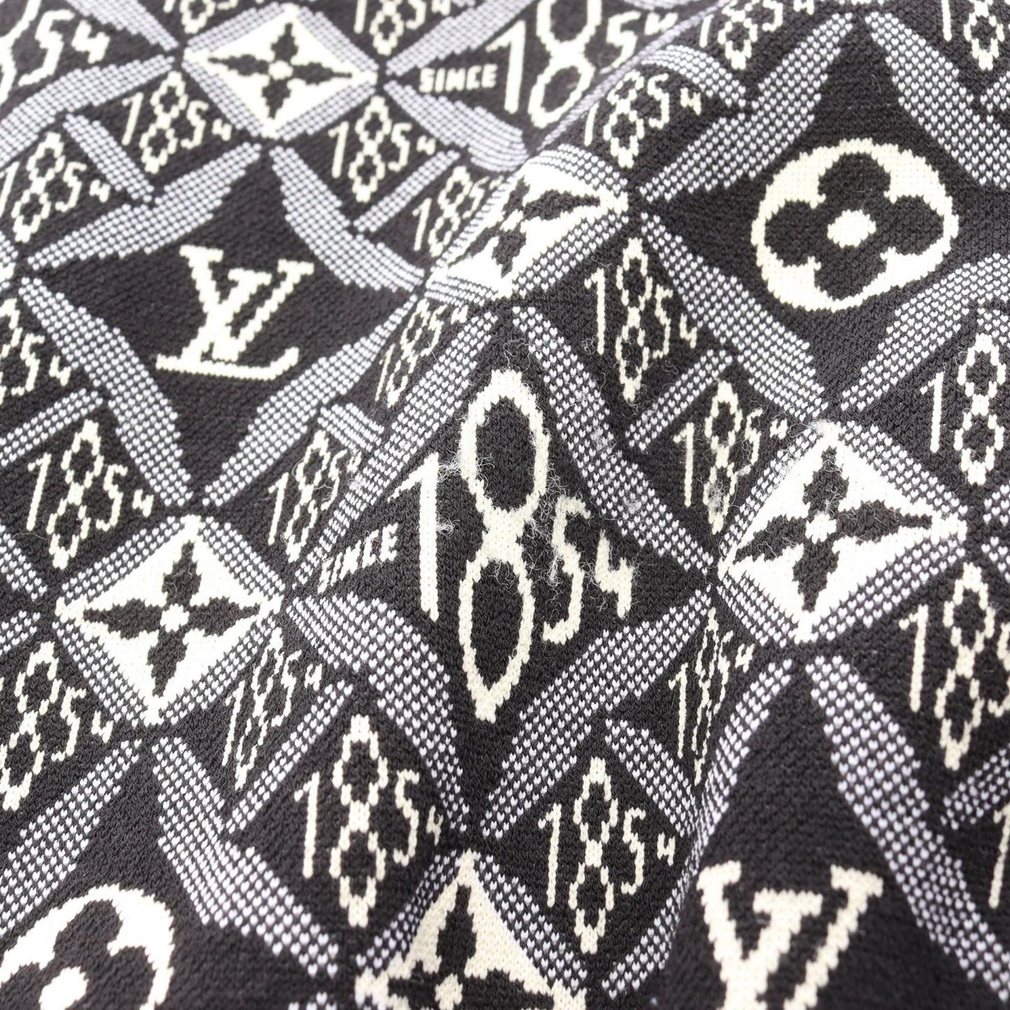 Since1854 モノグラム ジップアップ ニット ジャケット ウール ナイロン ブラック ルイヴィトン アウター LOUIS VUITTON