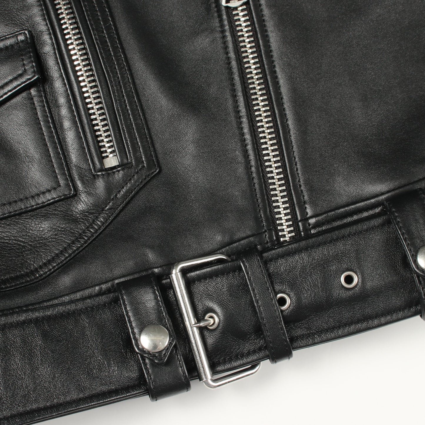 LEATHER BIKER JACKET ライダースジャケット ラムレザー ブラック アクネストゥディオズ アウター Acne Studios