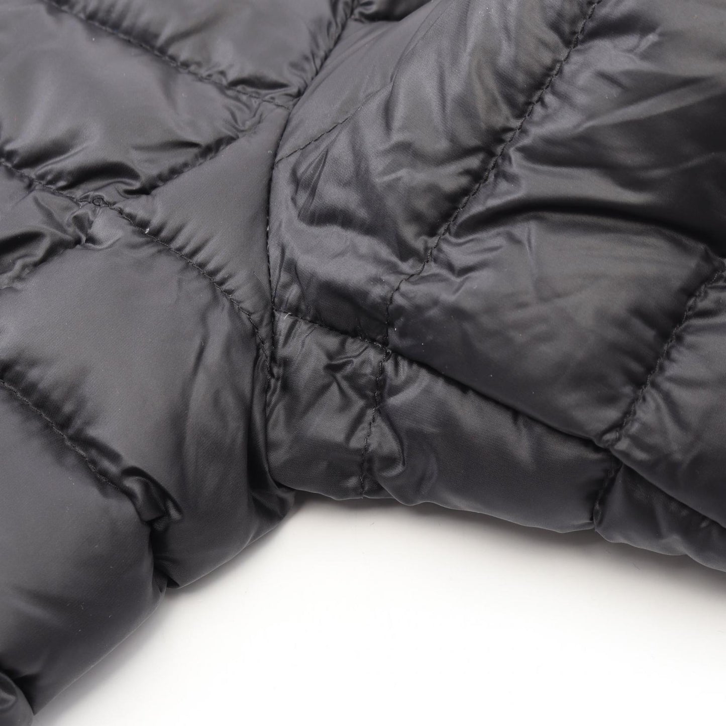 CROISSANT ノーカラー ダウンジャケット ナイロン ブラック モンクレール アウター MONCLER
