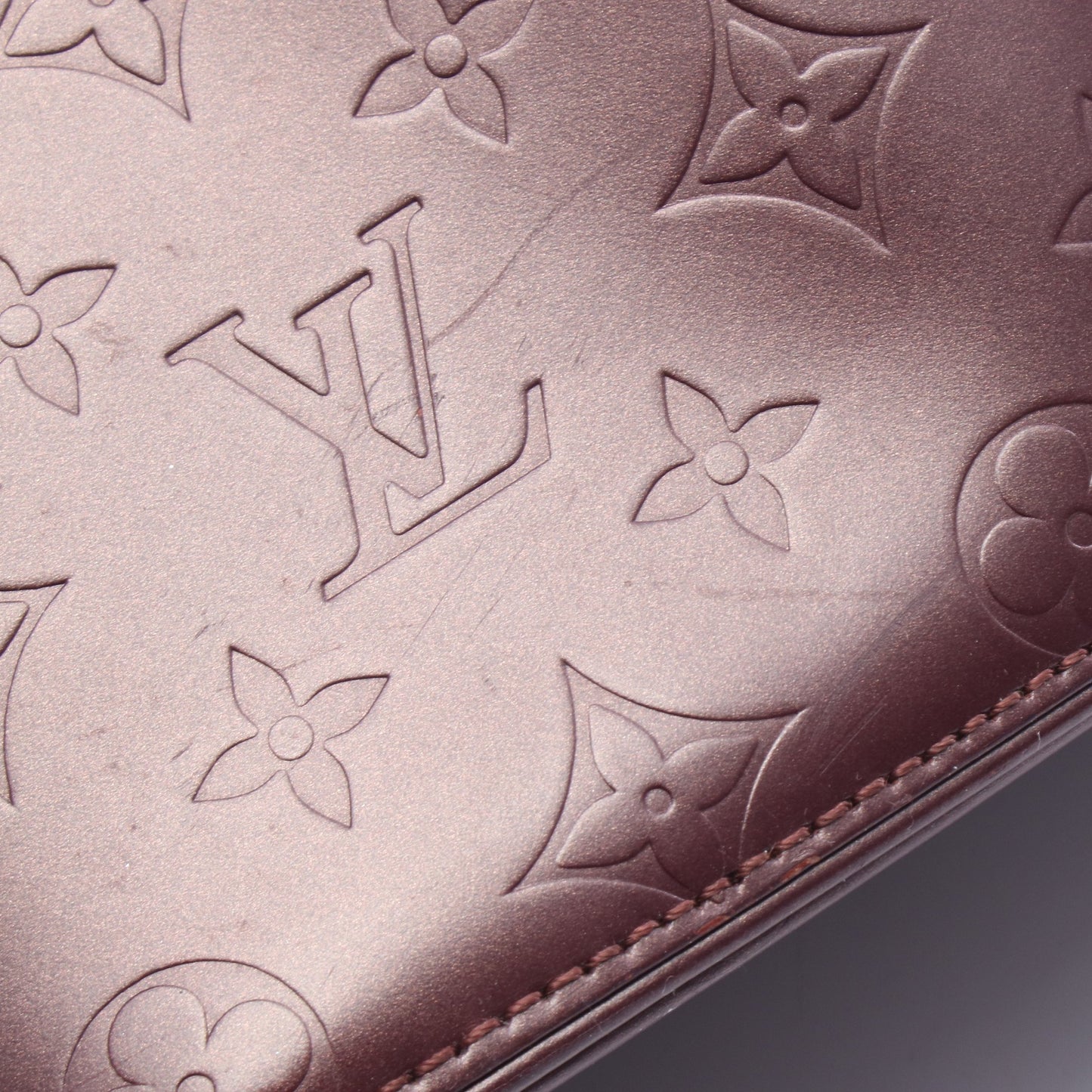 ストックトン モノグラムマット ヴィオレ ハンドバッグ レザー パープル ルイヴィトン バッグ LOUIS VUITTON