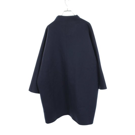 Double Face Drape Front Coat ダブルフェイスドレープ フロント コート ウール ネイビー ルイヴィトン アウター LOUIS VUITTON