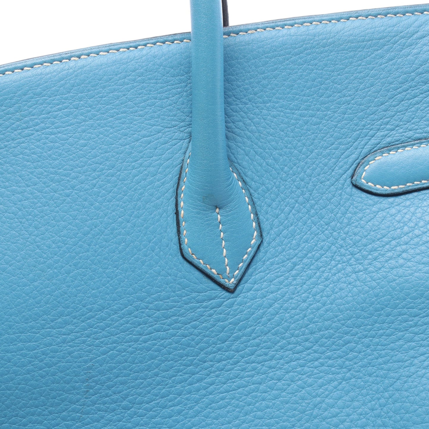 バーキン35 ブルージーン ハンドバッグ トリヨンクレマンス ブルー ゴールド金具 □B刻印 エルメス バッグ HERMES