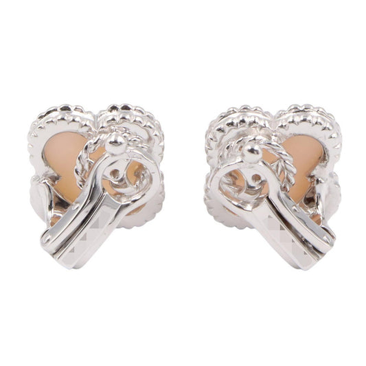 ヴィンテージアルハンブラ ピンクオパール イヤリング イヤリング K18WG ピンクオパール ホワイトゴールド ピンク ヴァンクリーフアンドアーペル