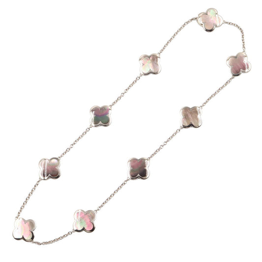 ピュアアルハンブラ グレーマザーオブパール ネックレス ネックレス K18WG グレーマザーオブパール ホワイトゴールド グレー ヴァンクリーフアンドアーペル