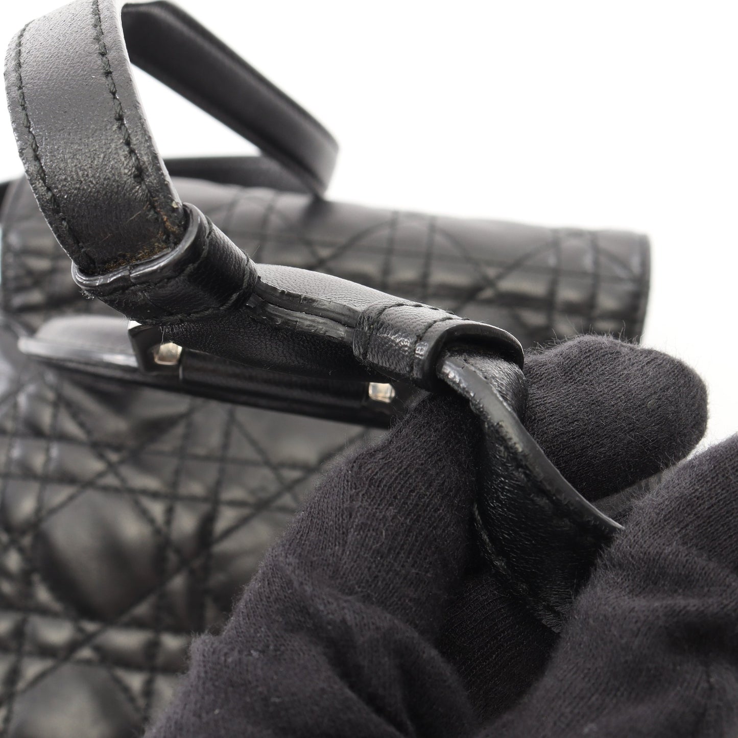 カナージュ バックパック リュックサック レザー ブラック クリスチャンディオール バッグ Christian Dior