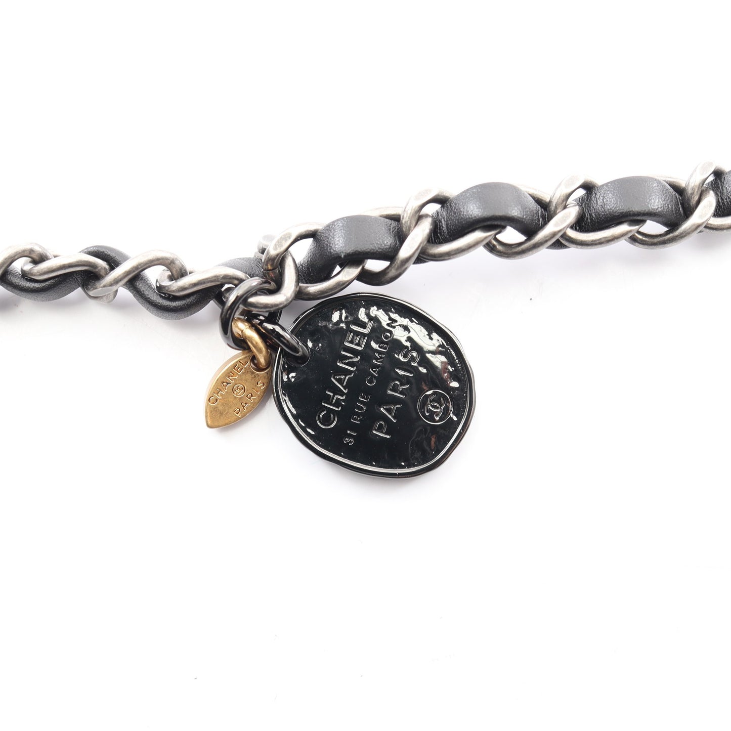 マトラッセ クリップココ コンビ金具 チェーンショルダーバッグ ラムスキン ブラック シャネル バッグ CHANEL