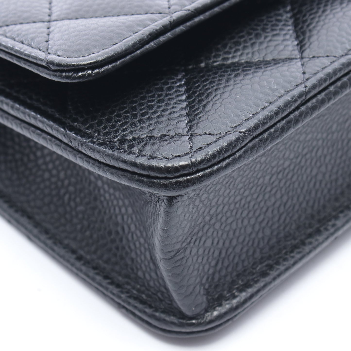マトラッセ チェーンウォレット キャビアスキン ブラック シルバー金具 シャネル バッグ CHANEL