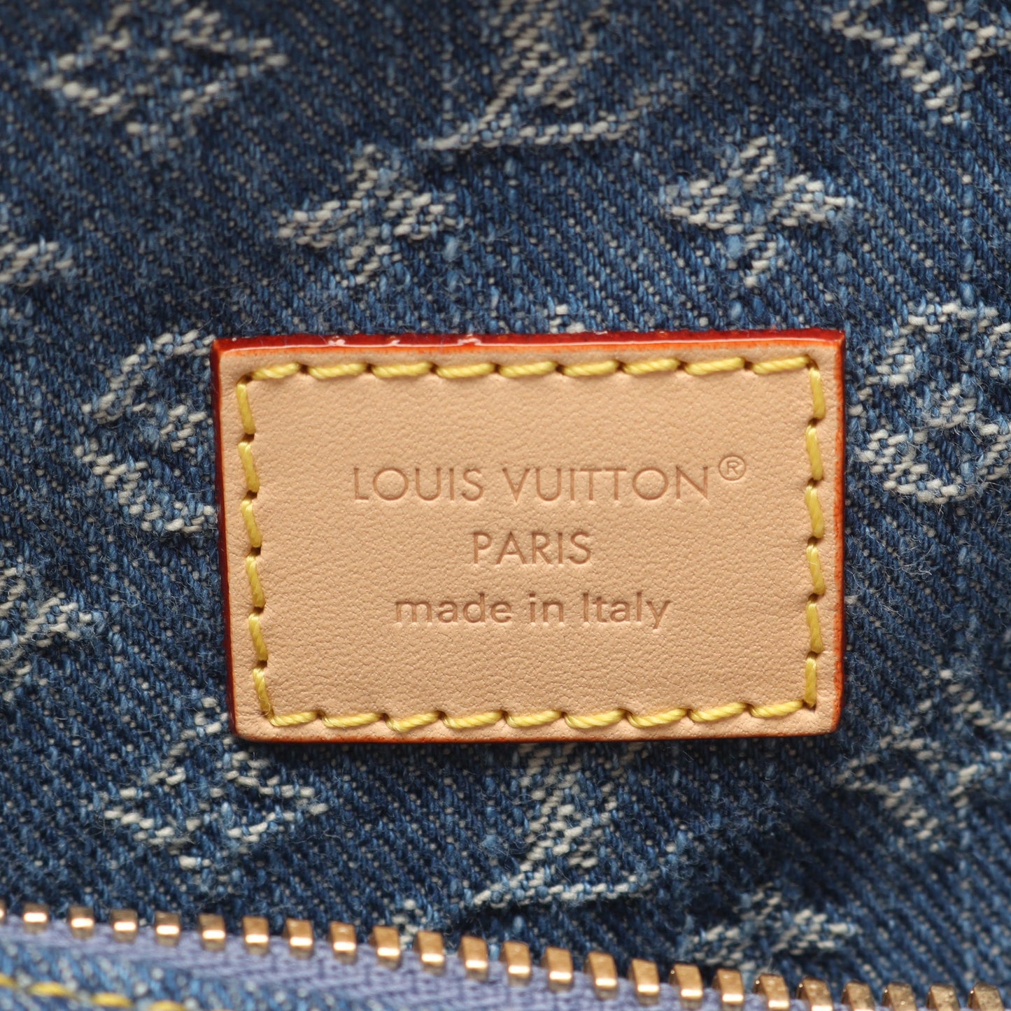キーポル バンドリエール45 モノグラムデニム 2WAY ボストンバッグ デニム レザー ブルー ルイヴィトン バッグ LOUIS VUITTON
