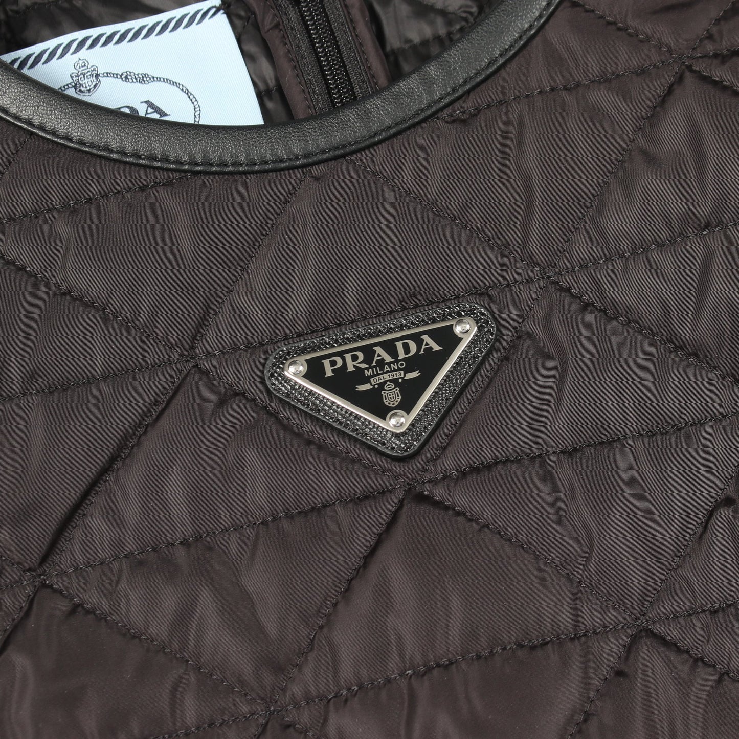 RE-NYLON キルティングドレス ワンピース ナイロン ブラック プラダ ワンピース PRADA