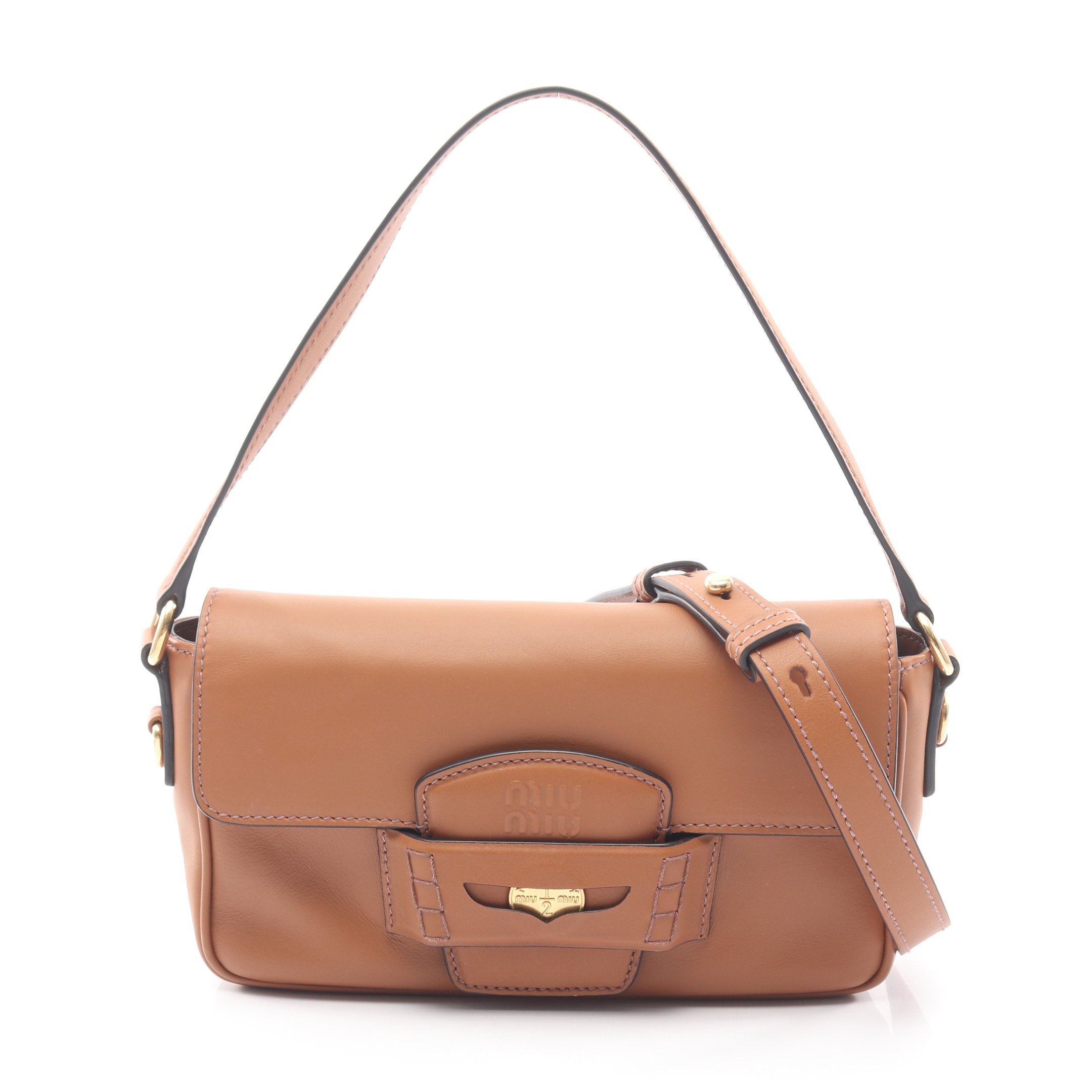Miu Miu ミュウ ミュウ ハンドバッグ CRM FINE CALF ペニー 2WAY Miu Miu ミュウ ミュウ CRM FINE CALF ペニー 2WAY ハンドバッグ