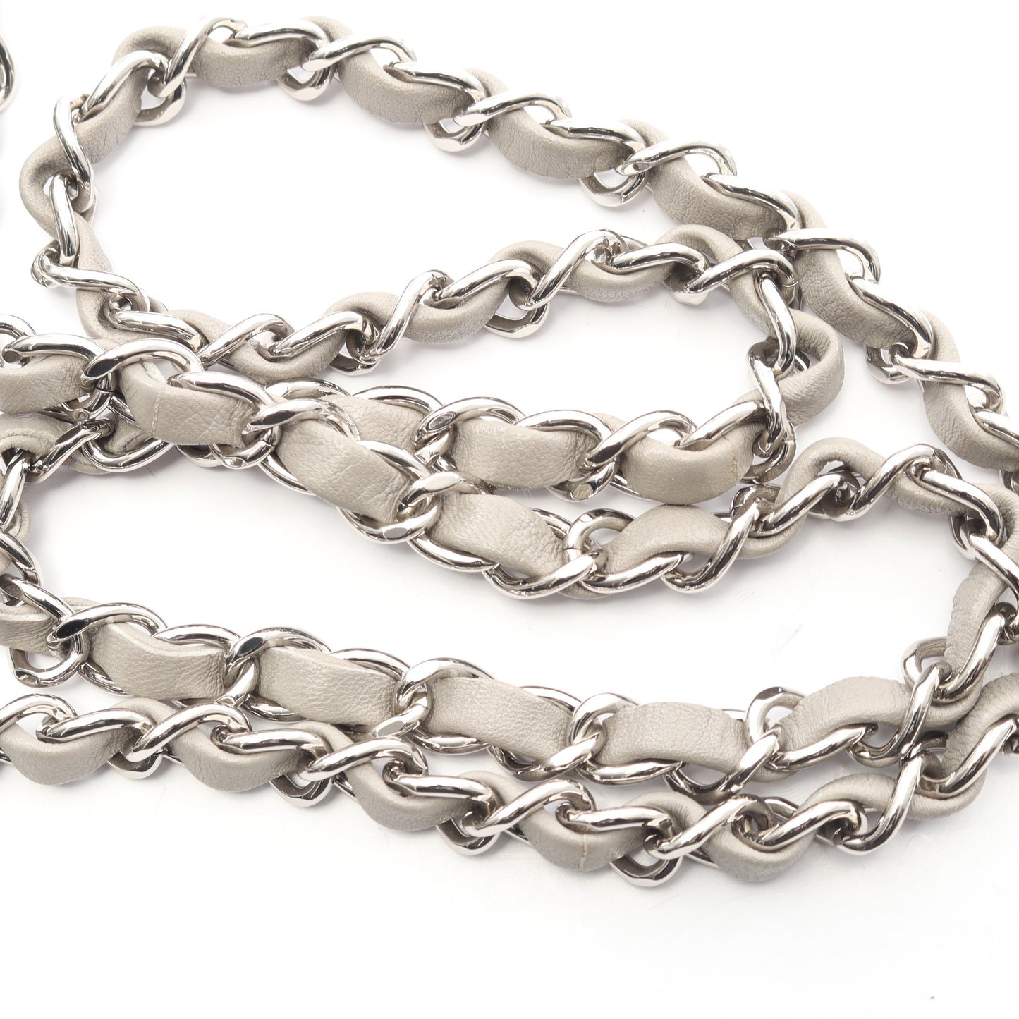 ミニマトラッセ チェーンショルダーバッグ ラムスキン グレー ゴールド金具 シャネル バッグ CHANEL