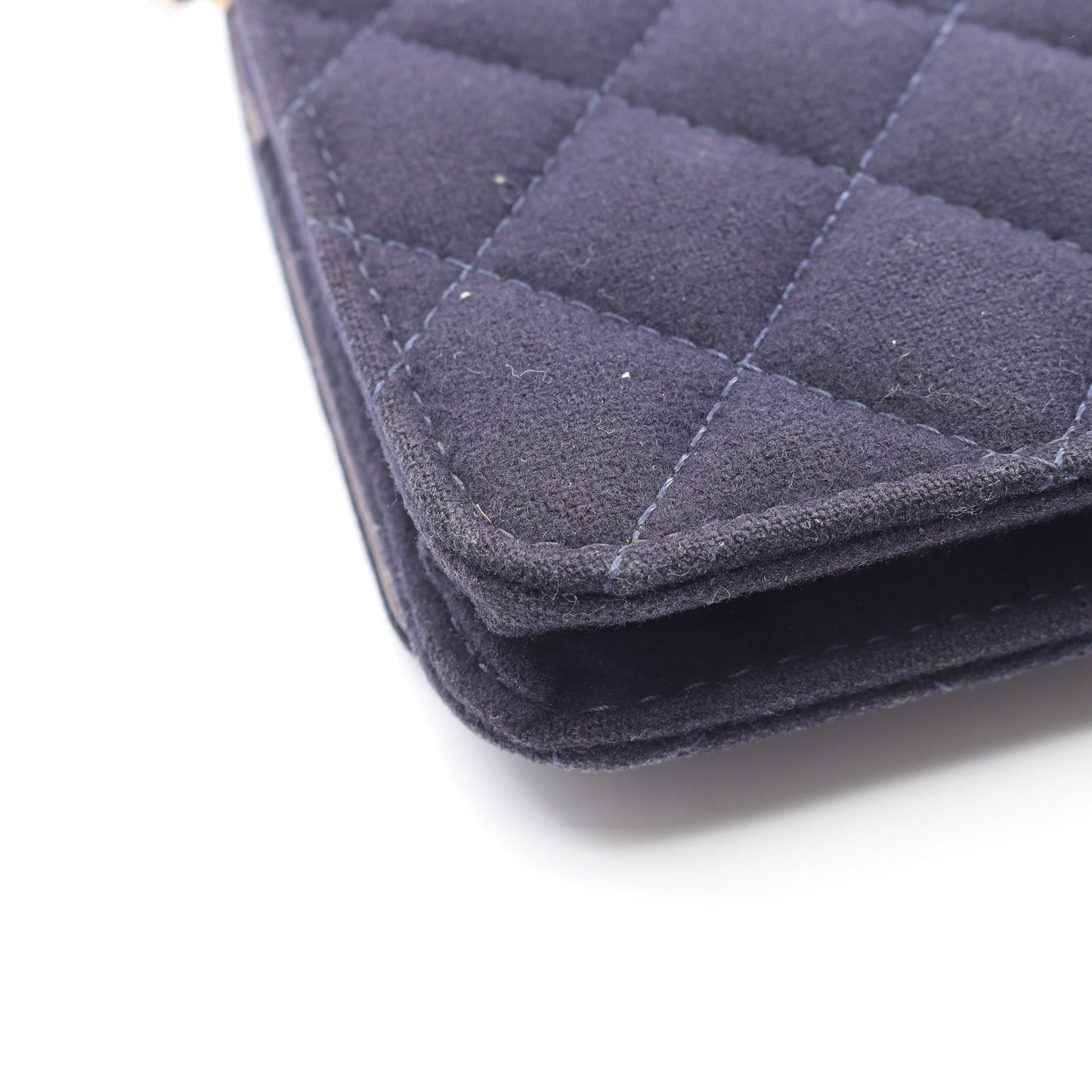 マトラッセ マリンチャーム チェーンウォレット ウール レザー ネイビー ブラウン ゴールド金具 シャネル バッグ CHANEL