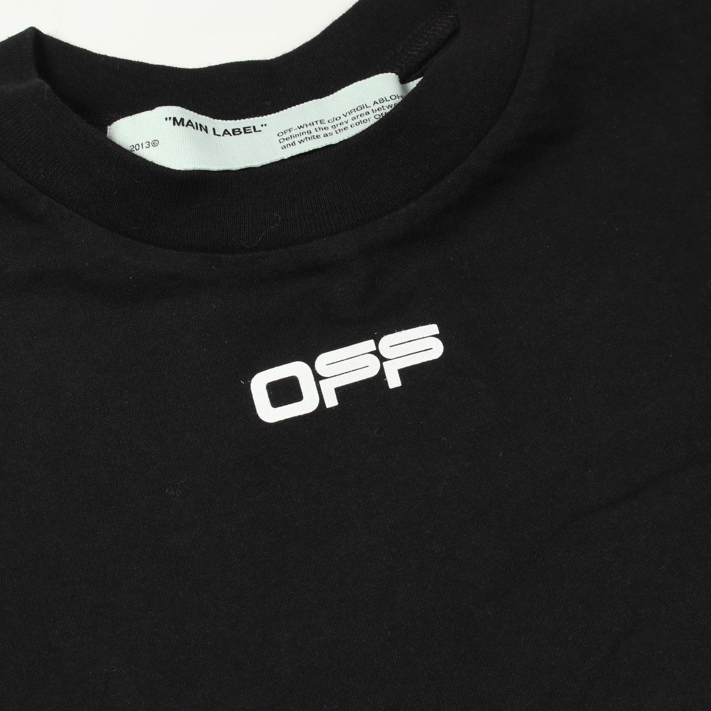 AIRPORT TAPE S/S SLIM TEE 半袖Tシャツ コットン ブラック オフホワイト トップス OFF-WHITE
