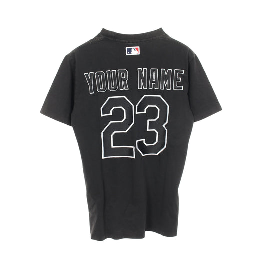 MLB CHICAGO WS SS TEE ユーズド加工 半袖Tシャツ コットン ダークグレー オフホワイト