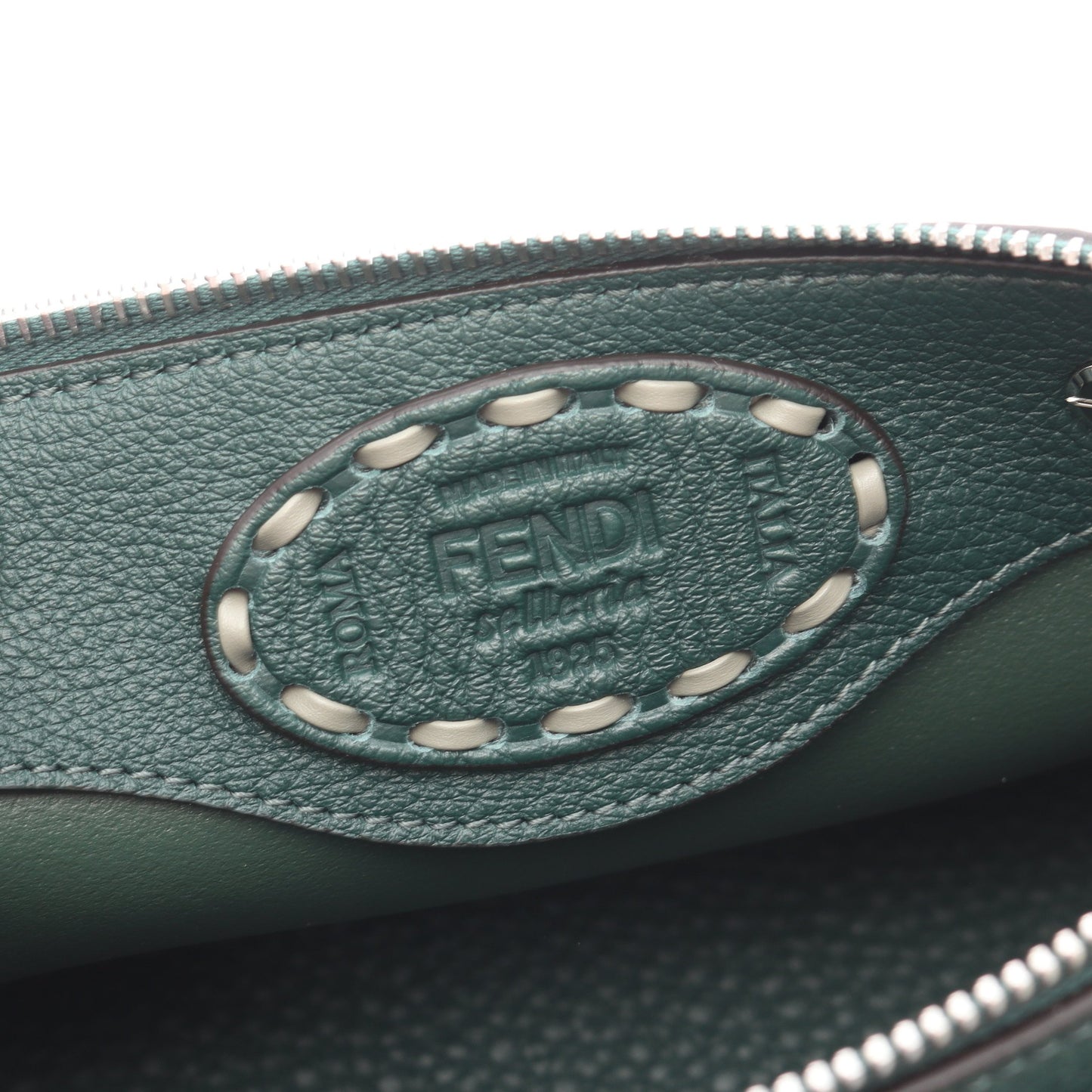 バイザウェイ セレリア ミニ 2WAY ハンドバッグ レザー ダークグリーン グレー フェンディ バッグ FENDI