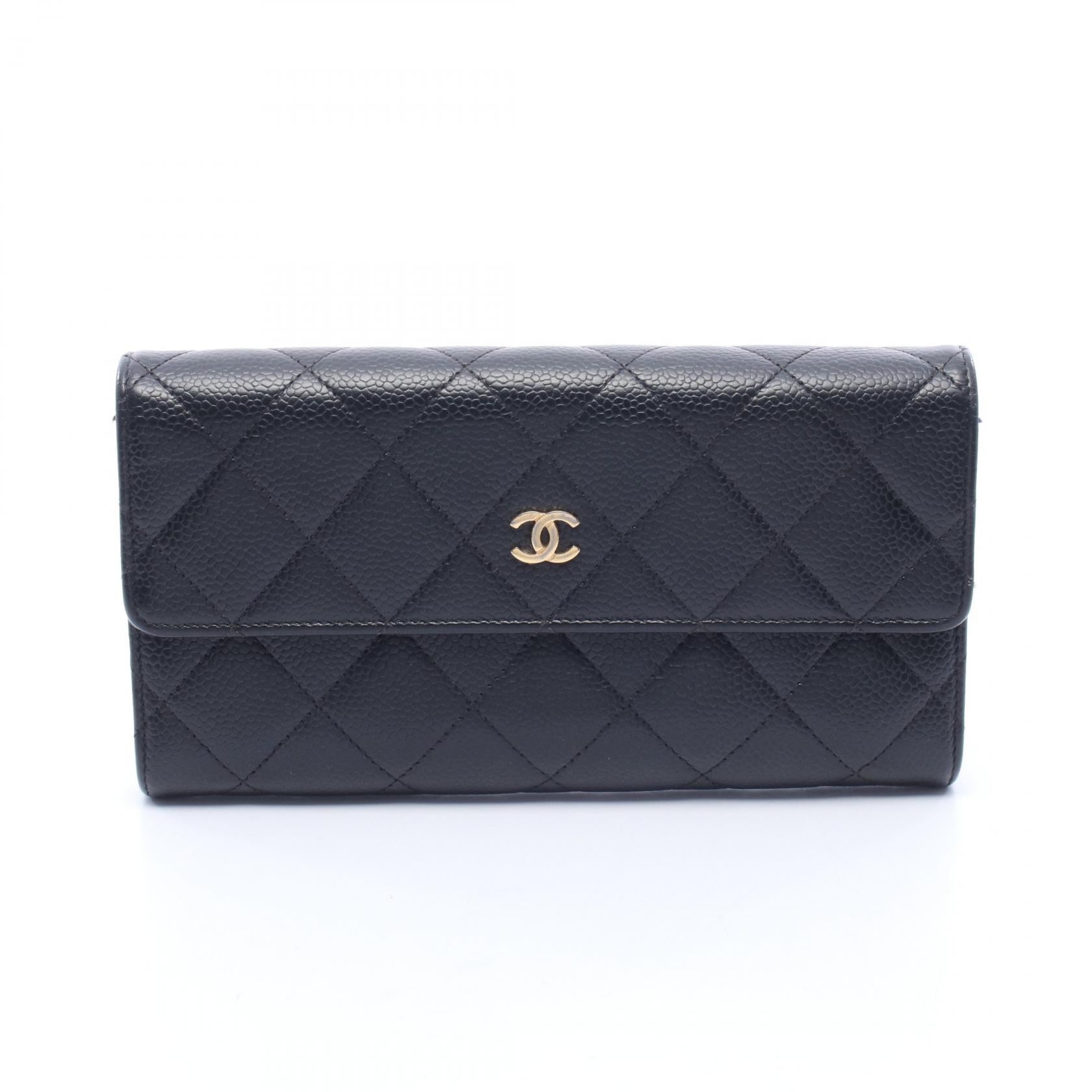 CHANEL マトラッセ　キャビアスキン　財布　長財布　シャネル シャネル キャビア スキン 長 財布 ショルダーバッグ chanel