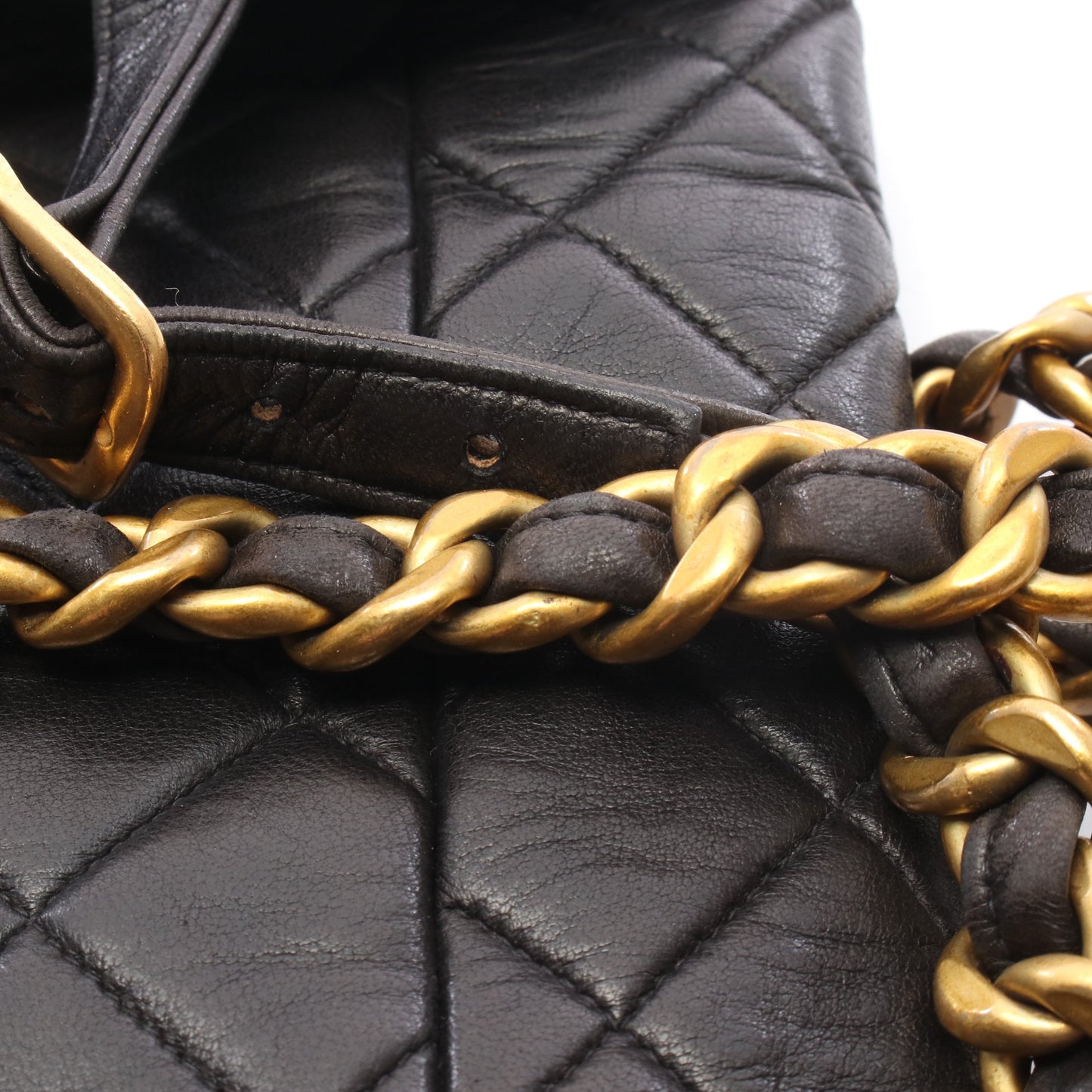 マトラッセ バックパック リュックサック ラムスキン ブラック ゴールド金具 シャネル バッグ CHANEL