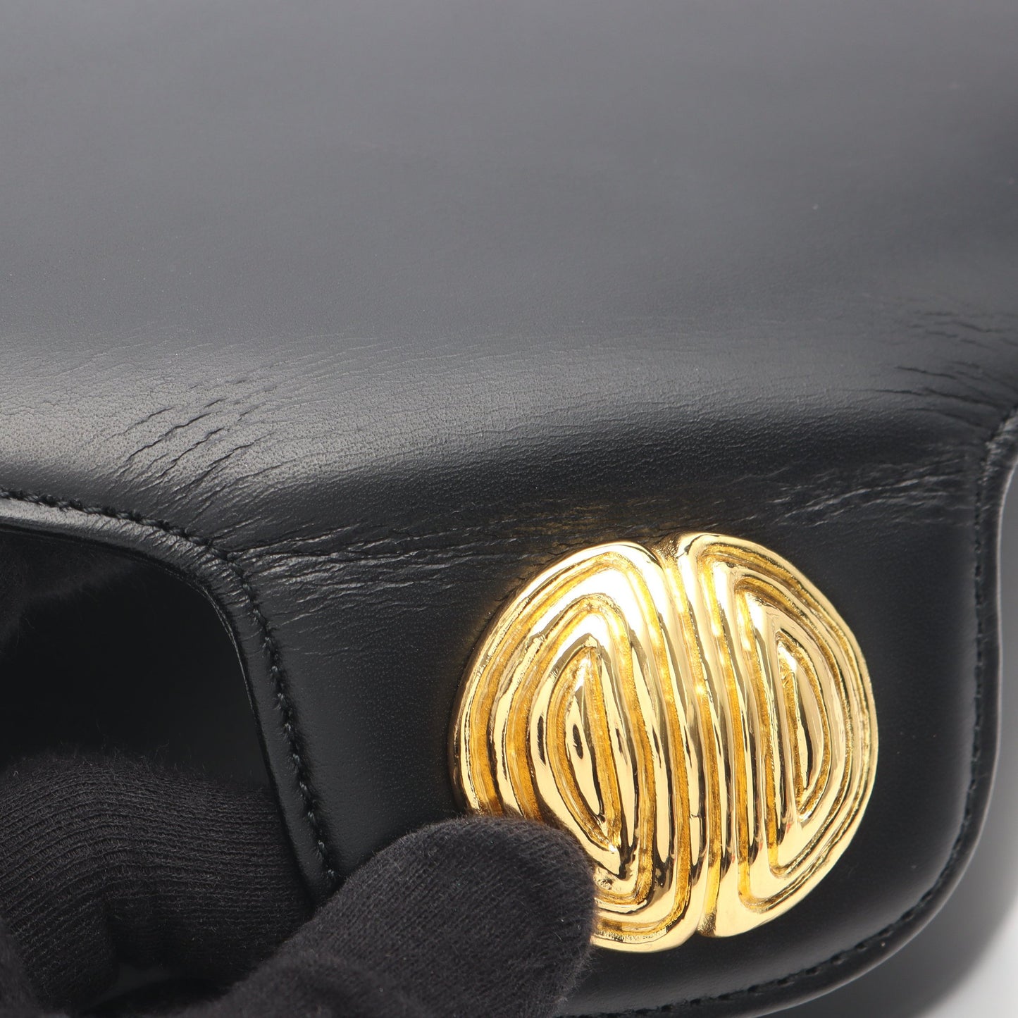 ゴールド金具 ヴィンテージ バニティバッグ ハンドバッグ レザー ブラック ジバンシィ バッグ GIVENCHY