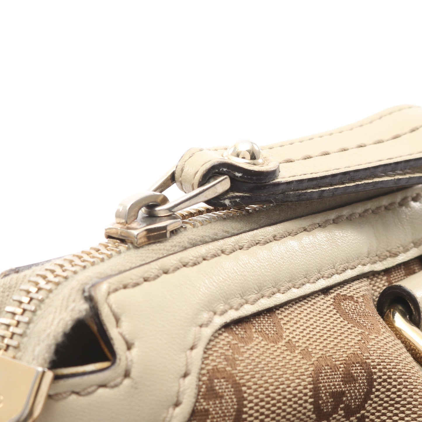 スーキー GGキャンバス 2WAY ハンドバッグ キャンバス レザー ベージュ アイボリー グッチ バッグ GUCCI