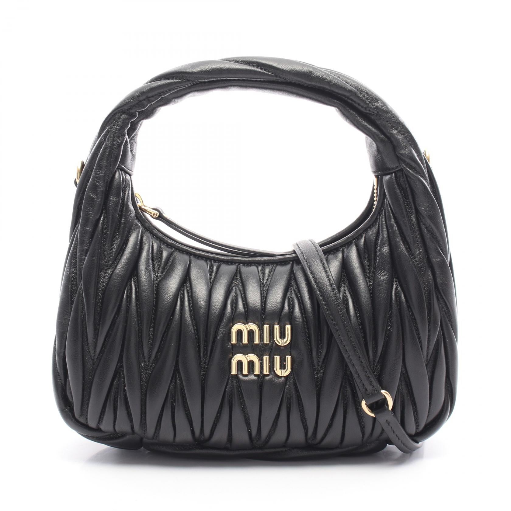 ワンダーマテラッセ ホーボーバッグ レッド ワンダー マテラッセレザー ホーボーバッグ | Miu Miu - 日本