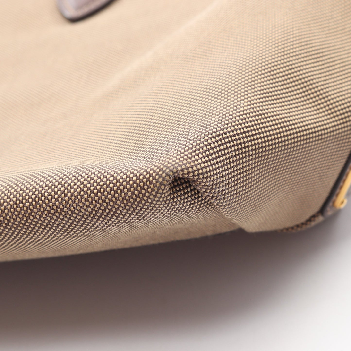 ロゴジャガード 2WAY ハンドバッグ キャンバス レザー カーキブラウン ダークブラウン プラダ バッグ PRADA