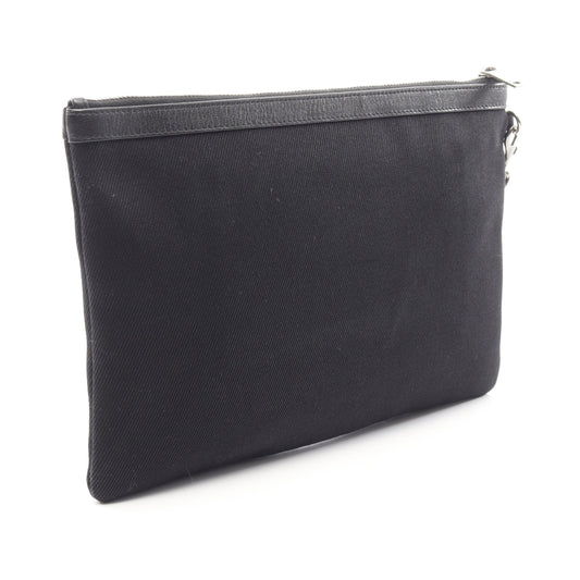 RIVE GAUCHE クラッチバッグ キャンバス レザー ブラック サンローランパリ バッグ SAINT LAURENT PARIS