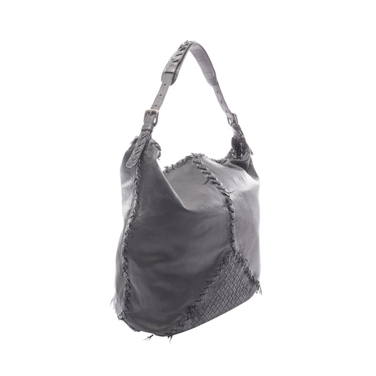 イントレチャート ショルダーバッグ トートバッグ レザー ブラック ボッテガヴェネタ